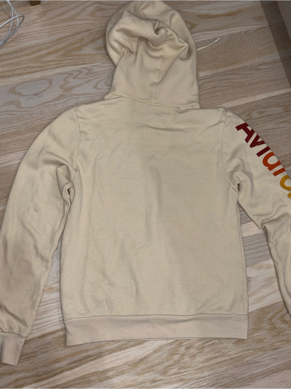 Aviator Nation Cream Hoodie size Small - Picture 4 of 4